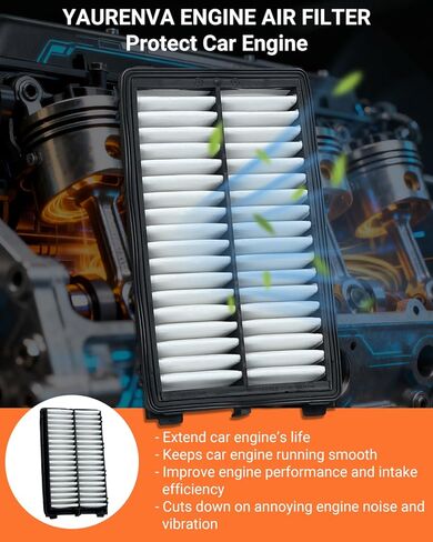 Engine & Cabin Air Filter Kit with Activated Carbon, Fit for 2022-25 Tucson/Santa Cruz, 2021-25 Santa Fe, 2020-25 Sonata, 2021-25 K5/Sorento, 2023-25 Sportage, 28113L1000, 97133L1000, CF12820, CA12816 in Saudi Arabia
