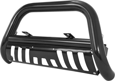 Bull Bar Compatible with 2002-2005 Dodge Ram 1500/2500/3500 2006-2009 Dodge Ram 1500/2500/3500 Mega Cab Black Steel Front Bumper Guard Push Bar w/Skid Plate in Saudi Arabia