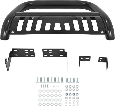 Bull Bar Compatible with 2002-2005 Dodge Ram 1500/2500/3500 2006-2009 Dodge Ram 1500/2500/3500 Mega Cab Black Steel Front Bumper Guard Push Bar w/Skid Plate in Saudi Arabia