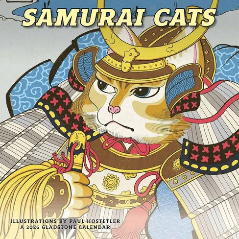 Gladstone Media, Samurai Cats 2026 Square Wall Calendar in Saudi Arabia