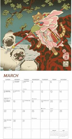 Gladstone Media, Samurai Cats 2026 Square Wall Calendar in Saudi Arabia