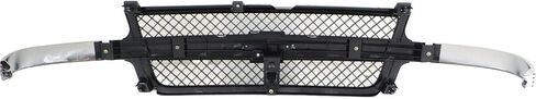 Suitable for Front Black Grille Assembly Grill With Chrome Center Bar Fits for 2001-2002 CHEVY Silverado 2500 HD 3500 Pickup Truck Fits GM1200523 15088290 in Saudi Arabia
