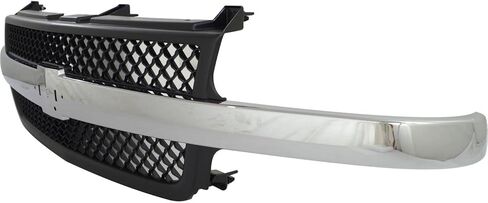 Suitable for Front Black Grille Assembly Grill With Chrome Center Bar Fits for 2001-2002 CHEVY Silverado 2500 HD 3500 Pickup Truck Fits GM1200523 15088290 in Saudi Arabia