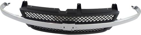 Suitable for Front Black Grille Assembly Grill With Chrome Center Bar Fits for 2001-2002 CHEVY Silverado 2500 HD 3500 Pickup Truck Fits GM1200523 15088290 in Saudi Arabia