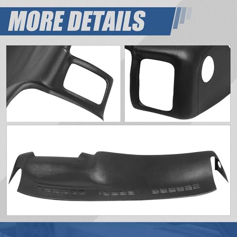 Auto Dynasty Front ABS Molded Dash Board Cover Cap Overlay Compatible with Chevy GMC Avalanche Suburban Silverado Sierra Yukon C/K-Series 1999-2006, Textured Black in Saudi Arabia