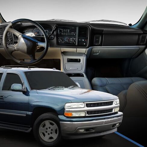 Auto Dynasty Front ABS Molded Dash Board Cover Cap Overlay Compatible with Chevy GMC Avalanche Suburban Silverado Sierra Yukon C/K-Series 1999-2006, Textured Black in Saudi Arabia
