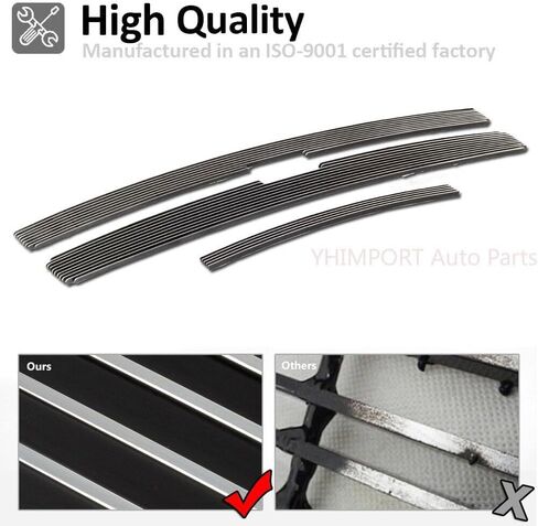 Solid Aluminum Billet Grille Insert Compatible with Chevy Silverado 2007-2010 2500HD/3500HD Chrome 3pcs in Saudi Arabia