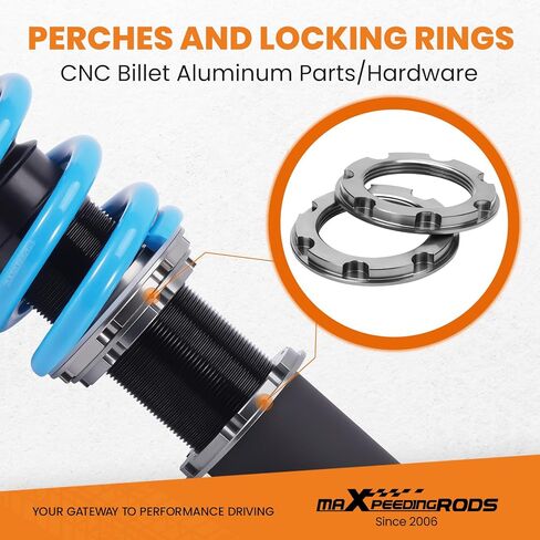 maxpeedingrods Coilover لسيارة Lexus LS400 (UCF20) 1995-2000، طقم تعليق كويلوفيرس قابل للتعديل بـ 24 مستوى، دعامات امتصاص الصدمات قابلة للتعديل لارتفاع الركوب، مجموعات خفض مطورة T6 باللون الأزرق in Kuwait