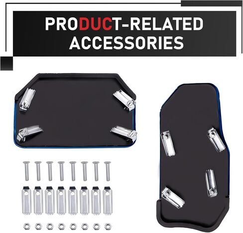 2 PCS Car Pedal Pads Set, Non-slip Accelerator Pedal Covers, Car Brake Pedal Protectors, Automatic Automobile Accessories, Universal for Most Cars, Trucks and Vans (Red) in Saudi Arabia