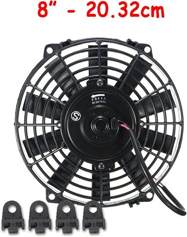 8 9 10 12 14 Inch Universal Slim Fan Push Pull Electric Radiator Fan Cooling Mounting Kit 80W 2100Rpm Car Fan and Kit in Saudi Arabia