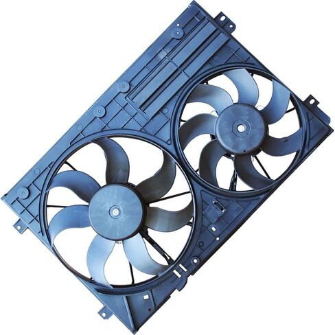 Dual Radiator and Condenser Fan Assembly fits Volkswagen Jetta,Passat, 2006 2007-2017 fits Audi A3 Quattro 2006-2013 Replacement 1K0121205AD9B9, 1K0959455FJ, 1K0959455FR 1 X in Saudi Arabia