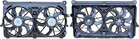 Dual Radiator and Condenser Fan Assembly fits Chevrolet Avalanche,Silverado 1500,Tahoe 2007 2008-2013 fits GMC Sierra 1500 2007-2013 fits Cadillac Escalade 2009-2013 1 Pcs in Saudi Arabia