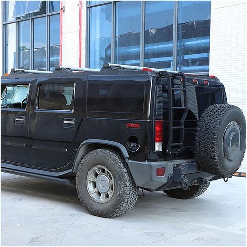 Aluminum Alloy Black Car Tailgate Top Ladder Car External Accessories Compatible with Hummer H2 2003-2009 in Saudi Arabia