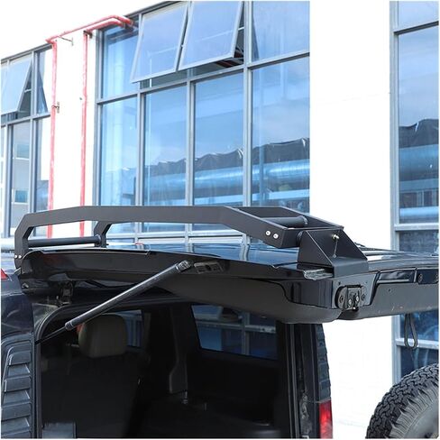 Aluminum Alloy Black Car Tailgate Top Ladder Car External Accessories Compatible with Hummer H2 2003-2009 in Saudi Arabia