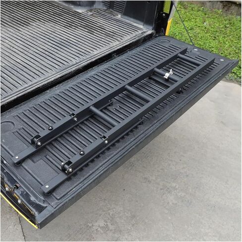 Pickup Truck Step Tailgate Ladder Compatible with Toyota Tundra 07-21 Aluminum Alloy Black Car Rear Tailgate Climbing Ladder Car Accessories in Saudi Arabia