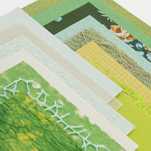 15Pcs Unique Textured Scrapbook Paper&Mesh Fabric - Handmade A5 sheet Craft Mulberry Special Paper Mixed for Scrapbooking Junk Journaling Supplies Card Materials (Pink, A5) in Saudi Arabia