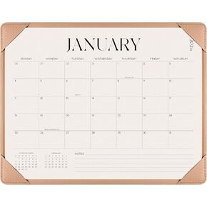 Simplified Desk Calendar 2026-2027 with Desktop Mat, Desk Pad Calendar from January 2026 to June 2027, 14 x 11 Inch, Desk Blotter Calendar for Home Office and School, Easy Planning, Apricot in Kuwait