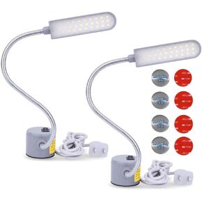 Sewing Machine Light LED Lighting (30LEDs) 6 Watt Multifunctional Flexible Gooseneck Arm Work Lamp with Magnetic Mounting Base for Workbench Lathe Drill Press 2 Pack in Kuwait