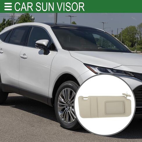 Motoforti Right Passenger Side Car Sun Visor Sun Visor Assembly for Toyota Venza 2010-2015 No.74310-0T022-A1 Plastic Glass Fabric Beige Block Sunlight in Saudi Arabia