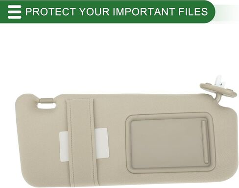Motoforti Right Passenger Side Car Sun Visor Sun Visor Assembly for Toyota Venza 2010-2015 No.74310-0T022-A1 Plastic Glass Fabric Beige Block Sunlight in Saudi Arabia