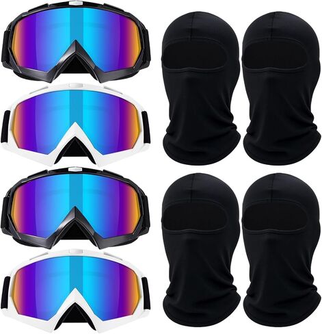 Cuffbow Motorcycle Goggles with Balaclava Face Mask, Dirt Bike Motocross ATV Riding Racing Ski Glasses for Men Women Youth in Saudi Arabia