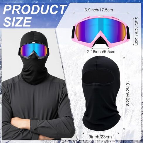 Cuffbow Motorcycle Goggles with Balaclava Face Mask, Dirt Bike Motocross ATV Riding Racing Ski Glasses for Men Women Youth in Saudi Arabia