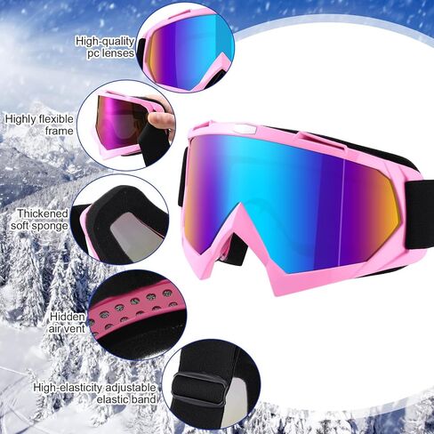 Cuffbow Motorcycle Goggles with Balaclava Face Mask, Dirt Bike Motocross ATV Riding Racing Ski Glasses for Men Women Youth in Saudi Arabia