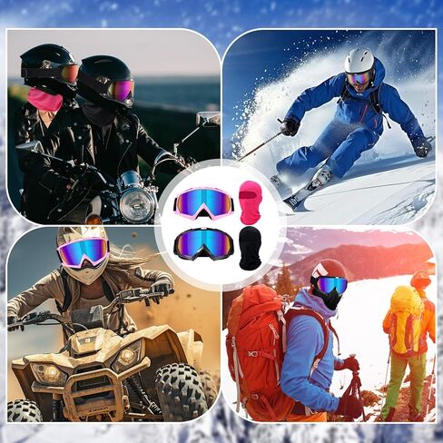 Cuffbow Motorcycle Goggles with Balaclava Face Mask, Dirt Bike Motocross ATV Riding Racing Ski Glasses for Men Women Youth in Saudi Arabia