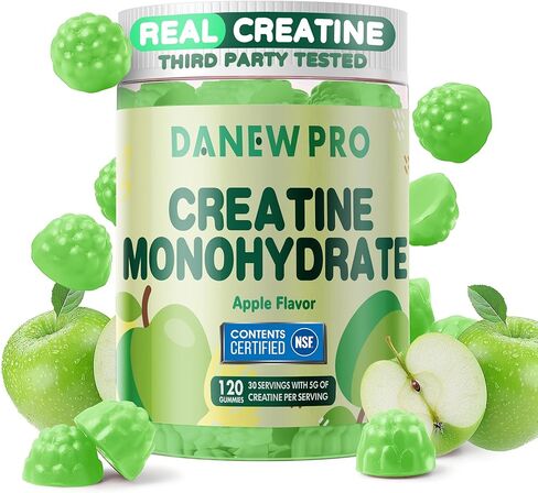 DANEW PRO Creatine Monohydrate Gummies 5000mg for Men & Women, Chewables Creatine Monohydrate Supplement(120 Count)-Blueberry Flavor in Saudi Arabia