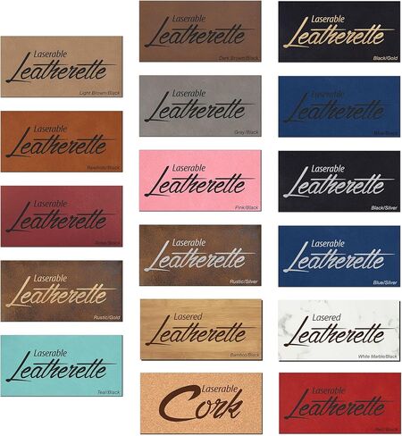 Laserable Leatherette 12" x 24" (Non-Adhesive), Leather Sheets for Laser Engraving, Craft Supplies and Materials (Rose/Black) in Saudi Arabia