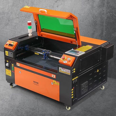VEVOR 60W CO2 Laser Engraver، 16 × 24 بوصة، 19.7 IPS آلة قطع بالليزر مع مساعدة هواء ثنائية الاتجاه، متوافقة مع LightBurn، CorelDRAW، AutoCAD، Windows، Mac OS، Linux، لنسيج الأكريليك الخشبي المزيد in Saudi Arabia