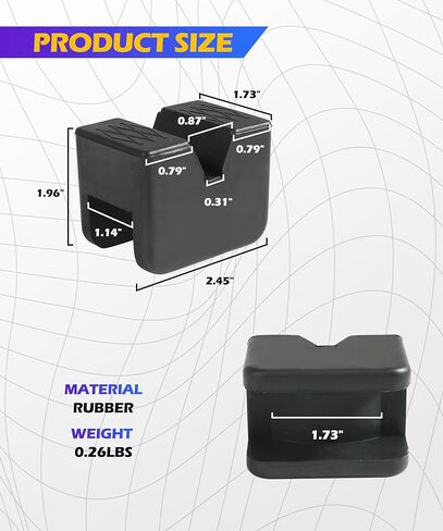 Car Jack Stand Pads,Floor Jack Rubber Pad,Car Accessories,Auto Jacks Buffer Pads,Slotted Rubber Pinch Weld Jacks Adapter for Protecting Cars Chassis,Fit for Most Trucks,SUVs,RVs,Vans(2PCS) in Saudi Arabia