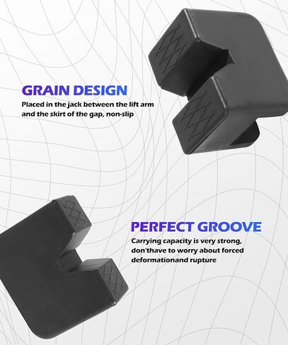 Car Jack Stand Pads,Floor Jack Rubber Pad,Car Accessories,Auto Jacks Buffer Pads,Slotted Rubber Pinch Weld Jacks Adapter for Protecting Cars Chassis,Fit for Most Trucks,SUVs,RVs,Vans(2PCS) in Saudi Arabia
