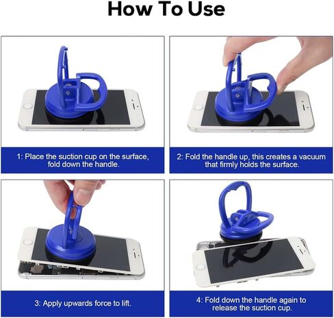 2 Pack Heavy Duty Suction Cups Reliable Screen Suction for Floor Dent Puller (Blue) in Saudi Arabia