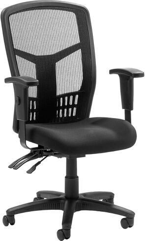 Multifunction Adjustable Arm Seat High-Back Mesh Chair Black in Saudi Arabia
