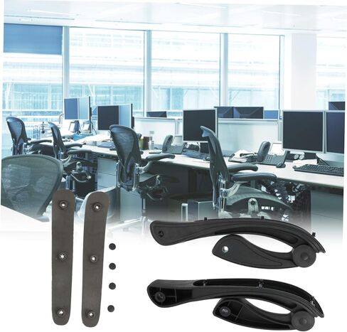 DOITOOL Swivel Chair Armrests Set Adjustable Office Chair Armrest Replacement Grip Handles for Ergonomic Support Compatible in Saudi Arabia