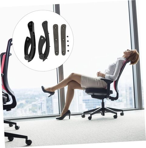DOITOOL Swivel Chair Armrests Set Adjustable Office Chair Armrest Replacement Grip Handles for Ergonomic Support Compatible in Saudi Arabia