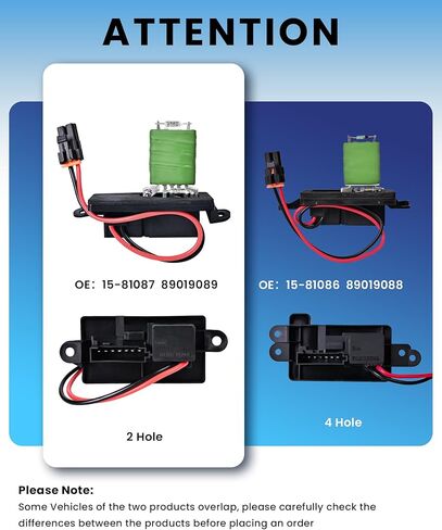 HVAC Blower Motor Resistor - Compatible with 1999-2006 Chevy Silverado GMC Sierra 1500 2500 3500, 2000-2002 GMC Yukon XL - Replaces for 89019089 973-004 89018597 in Kuwait