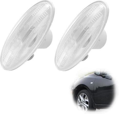 26160-8990A Side Marker Light Cover 2Pcs Clear Lens Turn Signal Blinker Assembly Plastic Left/Right Side Marker Lamp Housing Compatible with Nissan Cube 2009-2014, Juke 2011-2015 in Saudi Arabia