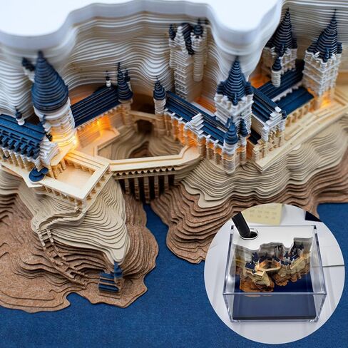 3D Calendar 2026, Pen Holder Tree House, Detachable Calendar 2026, DIY Desktop Decoration,3D Notepad, (castle) in Saudi Arabia