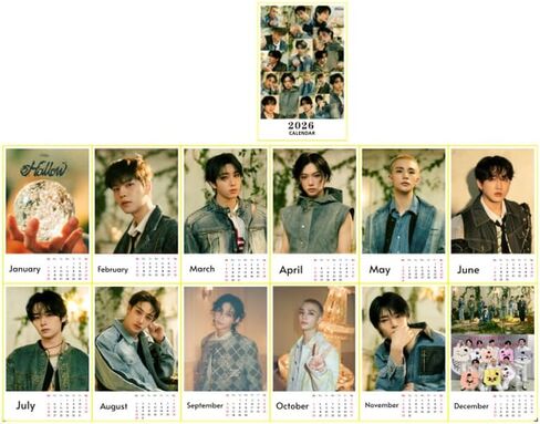2026 Stray Kids Desk Calendar - Kpop Idol Photo Calendar + Photo card Set Option (Type A-2026 Calendar only) in Saudi Arabia