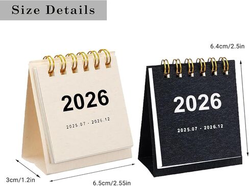 تقويم مكتب صغير 2025-2026، من يوليو 2025 إلى ديسمبر 2026 تقويم صغير شهري للمدرسة والمكتب المنزلي (عبوتان) in Saudi Arabia