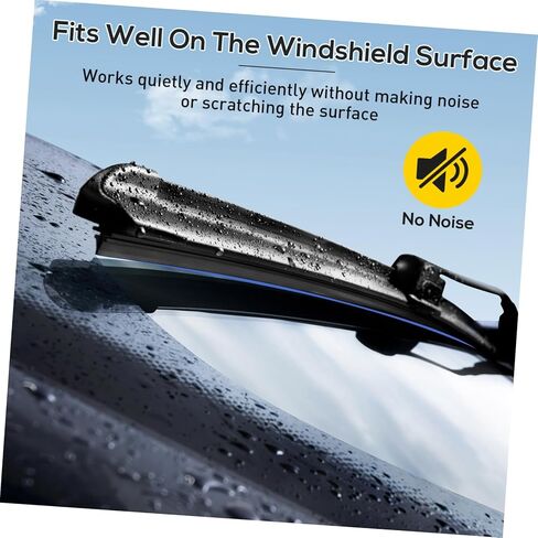 PRETYZOOM 10Pcs Frameless Windshield Wiper Strips Auto Rubber Wiper Blades for All-Season Use Compatible Most Vehicles Sturdy and Easy to Install in Saudi Arabia
