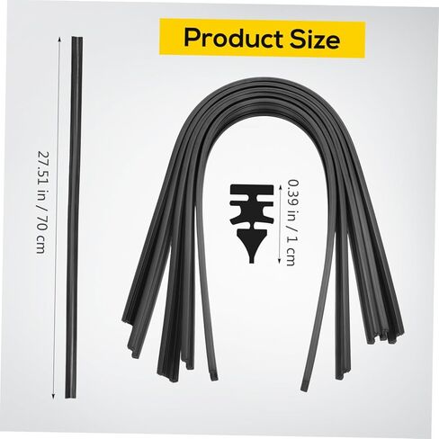 10Pcs Frameless Windshield Wiper Strips Sturdy Auto Rubber Strips for Car Universal Fit for Vehicles in Saudi Arabia