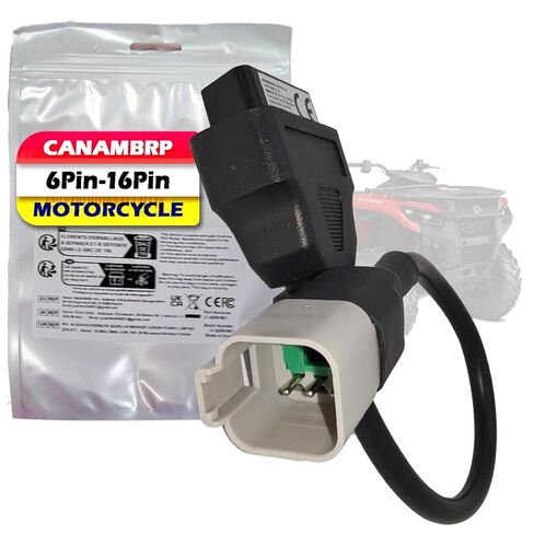 كابل محول Obd2 من 6 دبابيس إلى 16 دبوس لـ BRP & CAN-AM، موصل أداة تشخيص الدراجات النارية يناسب CAN-AM Spyder وATV وUTV وBRP Moto Bike in Saudi Arabia