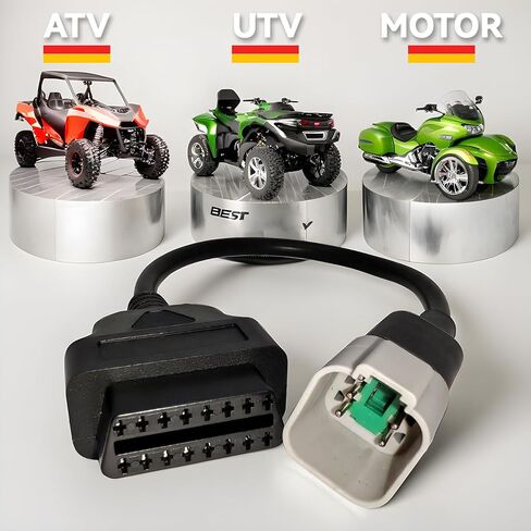 كابل محول Obd2 من 6 دبابيس إلى 16 دبوس لـ BRP & CAN-AM، موصل أداة تشخيص الدراجات النارية يناسب CAN-AM Spyder وATV وUTV وBRP Moto Bike in Saudi Arabia