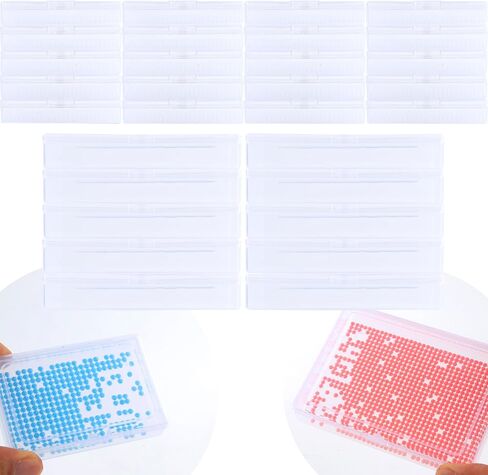 12 Pcs Small Trays with Lids Diamond Painting Storage Containers Trays, Diamond Painting Accessories, Box Package, Convex Point Bottom Design for Efficient Crafting in Kuwait