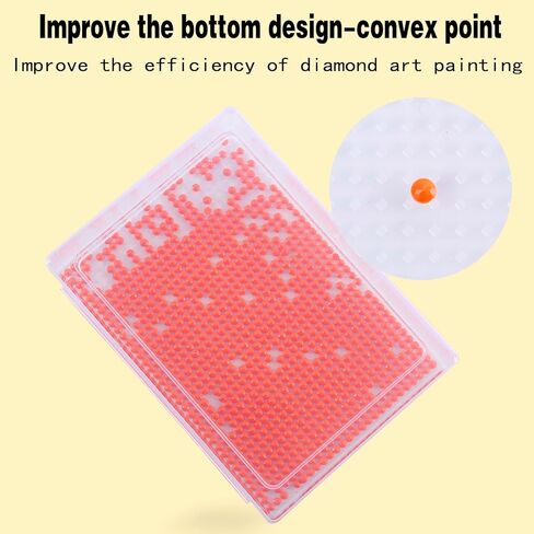 12 Pcs Small Trays with Lids Diamond Painting Storage Containers Trays, Diamond Painting Accessories, Box Package, Convex Point Bottom Design for Efficient Crafting in Kuwait