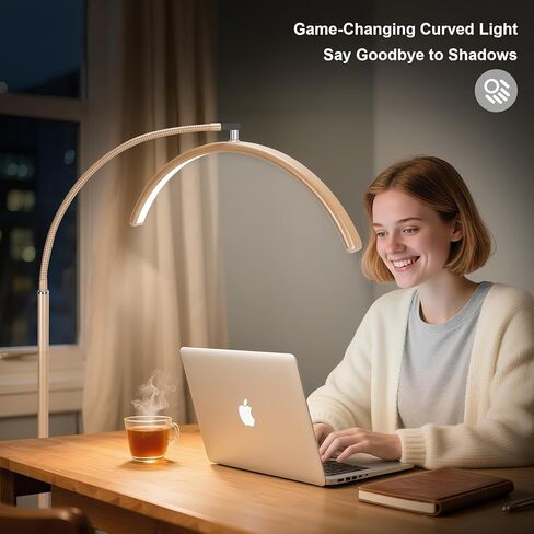 Half Moon Lash Light for Eyelash Extensions & Estheticians, Dimmable LED Lash Lamp with Flexible Gooseneck, Shadow-Free Moon Light for Lash Tech, Tattoo, SPA, Eyelash Lamp in Saudi Arabia