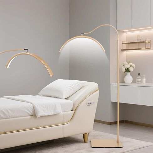 Half Moon Lash Light for Eyelash Extensions & Estheticians, Dimmable LED Lash Lamp with Flexible Gooseneck, Shadow-Free Moon Light for Lash Tech, Tattoo, SPA, Eyelash Lamp in Saudi Arabia